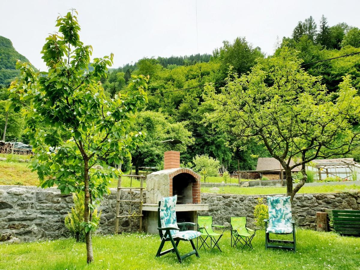 Apartment And Garden House Among The Mountains Podbrdo Buitenkant foto