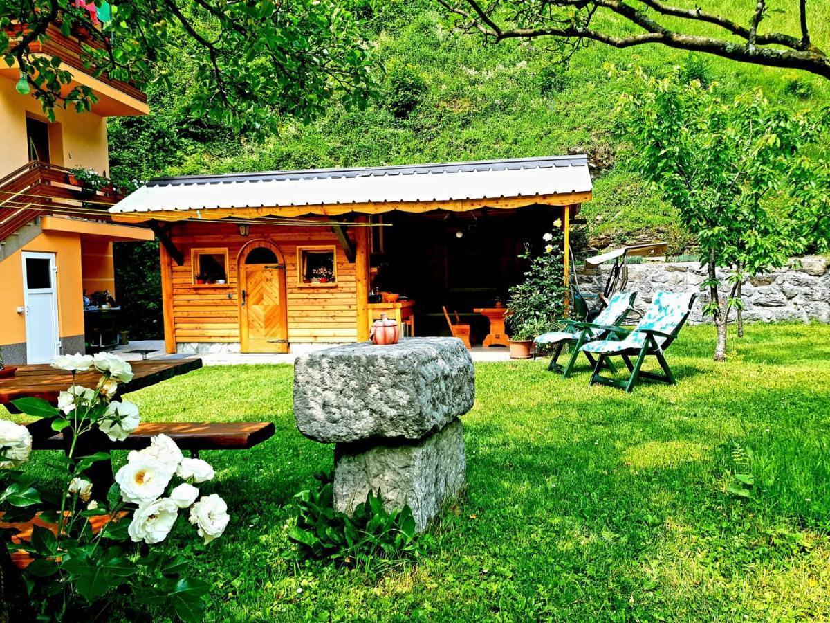 Apartment And Garden House Among The Mountains Podbrdo Buitenkant foto